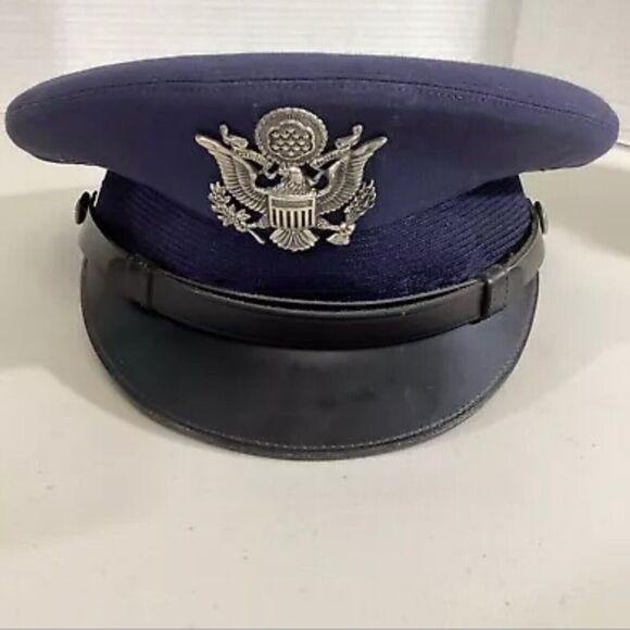 Vintage FLIGHT ACE Military USAF Lieutenant Air Force Colonial Uniform Dress Hat